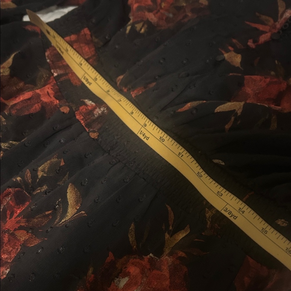 FRYE AND CO. Black and Red Floral Long Sleeve Dress - Picture 10 of 12